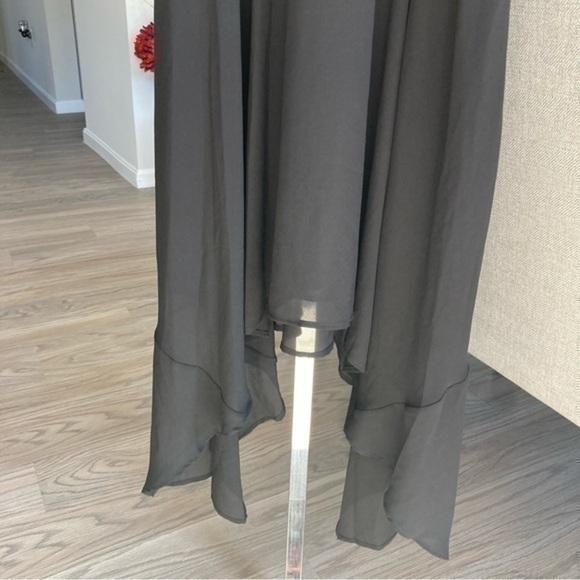 💋NWT Michael kors sharkbite hem maxi black cocktail dress 👗 6 - Picture 10 of 16